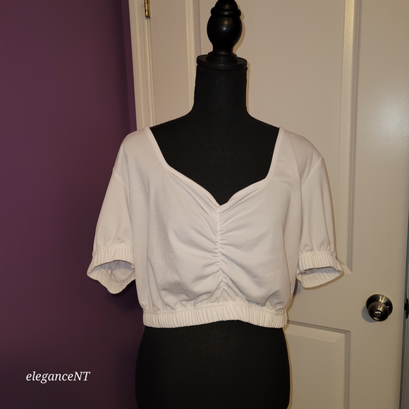 PrettyLittleThing White Ruched Blouse - Picture 7 of 8
